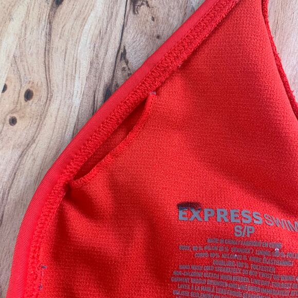 Express Red Cutout Front One Piece Swimsuit - Picture 7 of 8